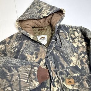 Vintage Duxbak Jacket Mens Medium Realtree Camo Hooded Insulated Hunting 90s USA
